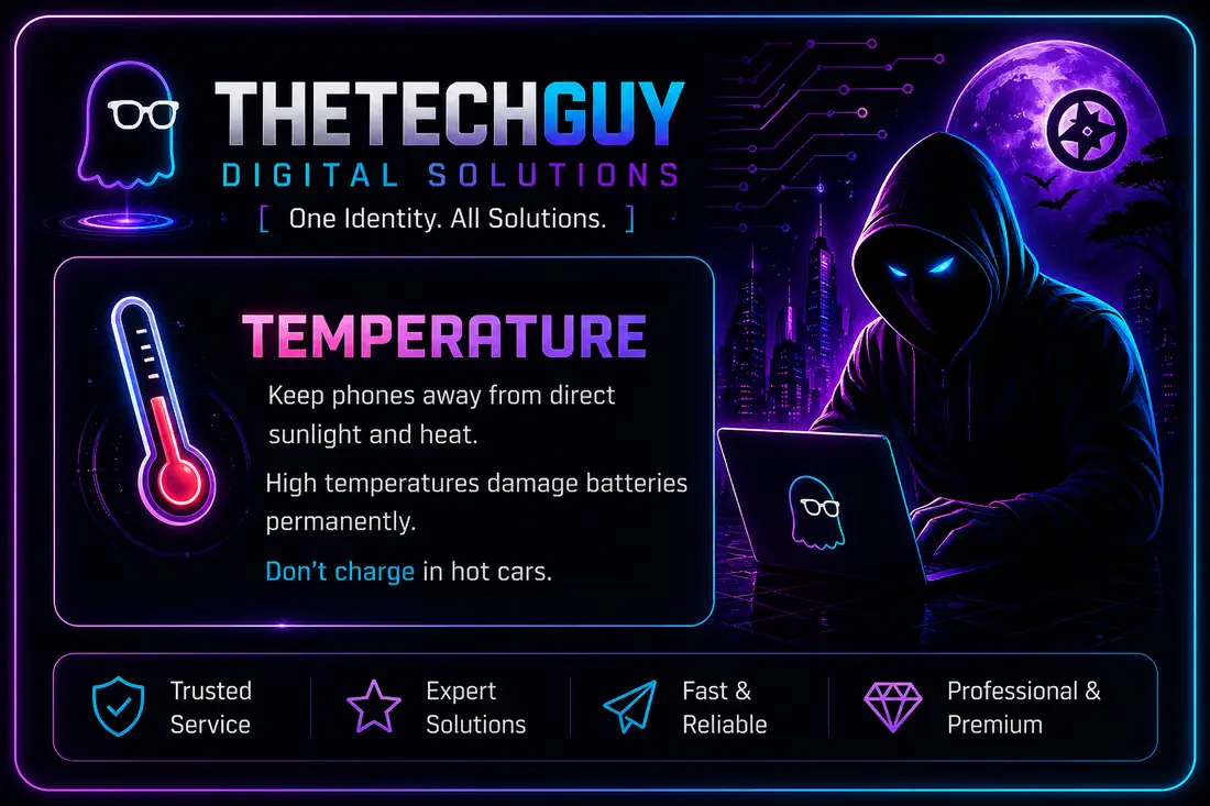 Phone temperature care tip