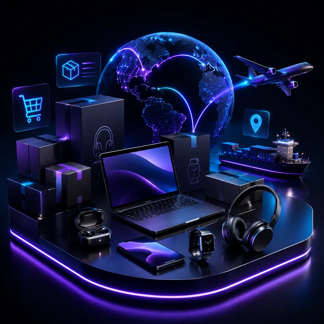 Global preorder and shipping visual